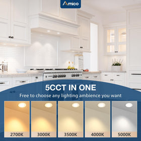 Amico LED downlight with CRI90+ for natural color rendering in living spaces