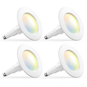 Amico 6-inch LED recessed can light four-pack for quick retrofit.