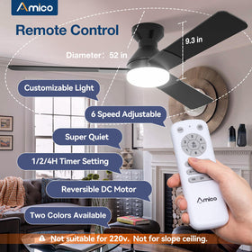Amico flush-mount design blends seamlessly with ceilings.