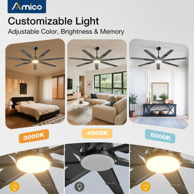 Amico outdoor ready use for patios, breezeways, gazebos, and porches.