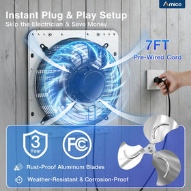 Amico plug-in installation with template enables quick DIY mounting.