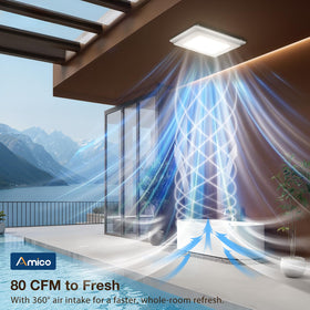 Amico quiet operation at 0.9 sones for undisturbed routines