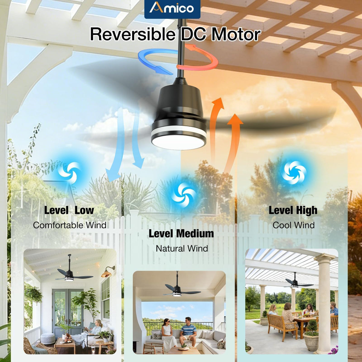 Amico quiet operation with timer helps restful evenings and energy savings.