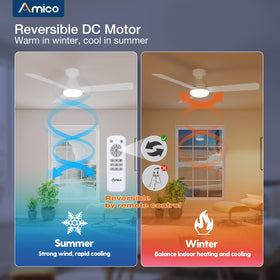 Amico quiet operation showing near-silent airflow for bedrooms and nurseries.