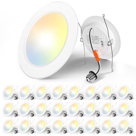 Amico recessed lighting 5-6 inch pack front view showing wide ceiling coverage