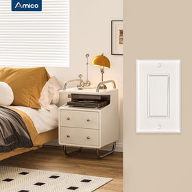 Amico residential-grade 15A switch designed for homes and light offices.
