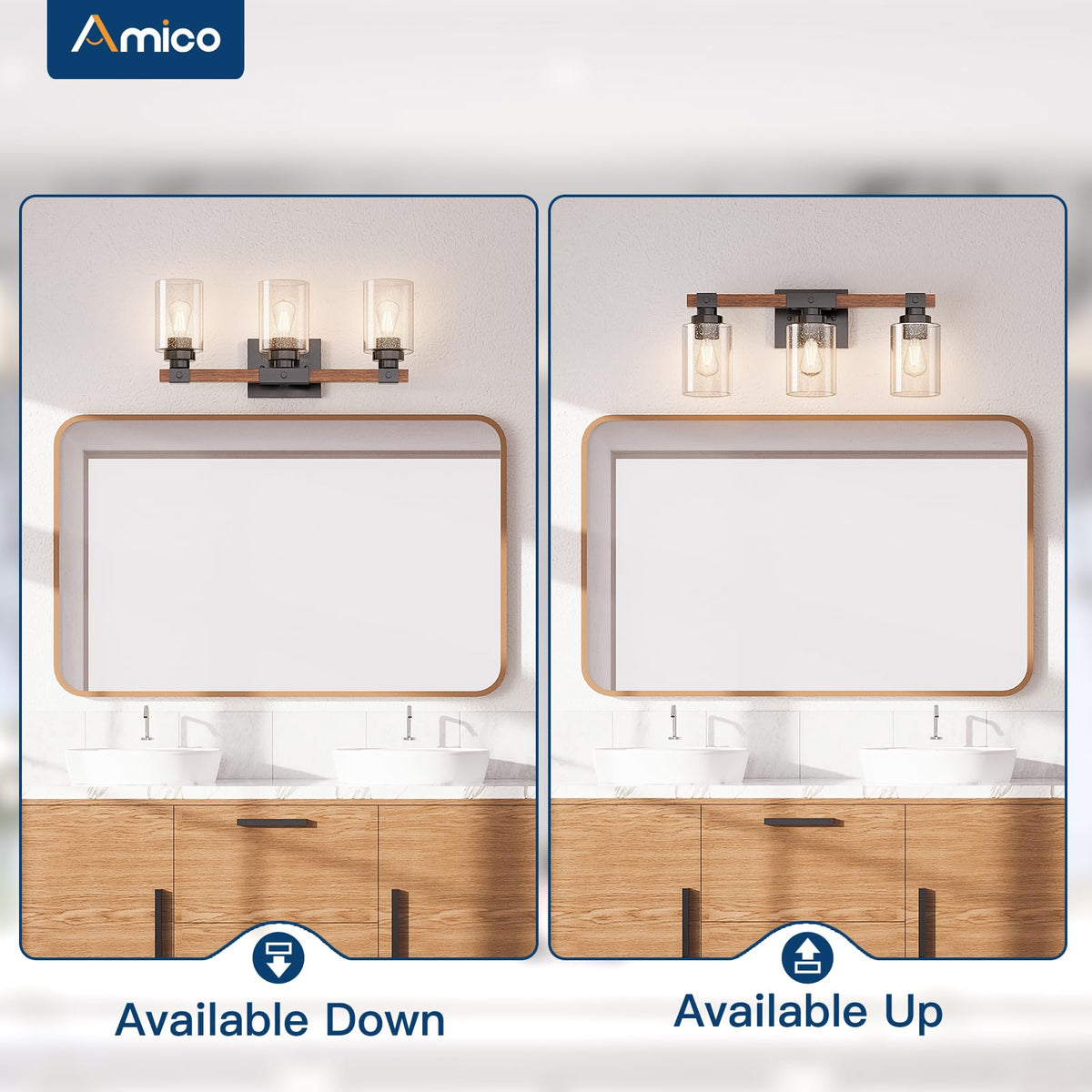 Amico soft warm ambience ideal for bathrooms, bedrooms, and hallways.