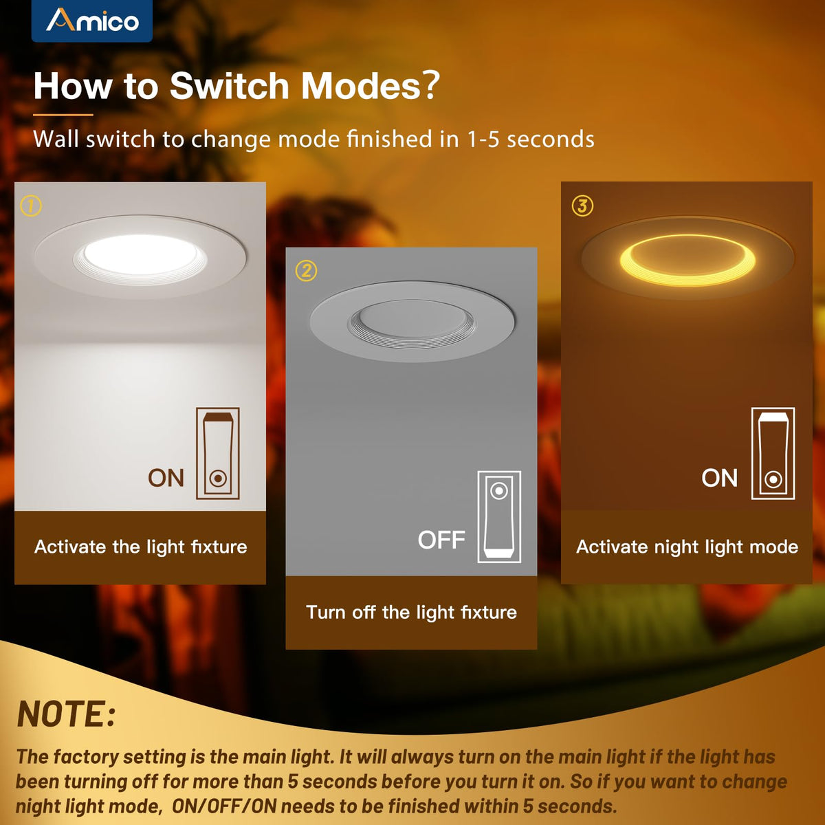 Amico synchronization reset ensures lights stay in sync after installation