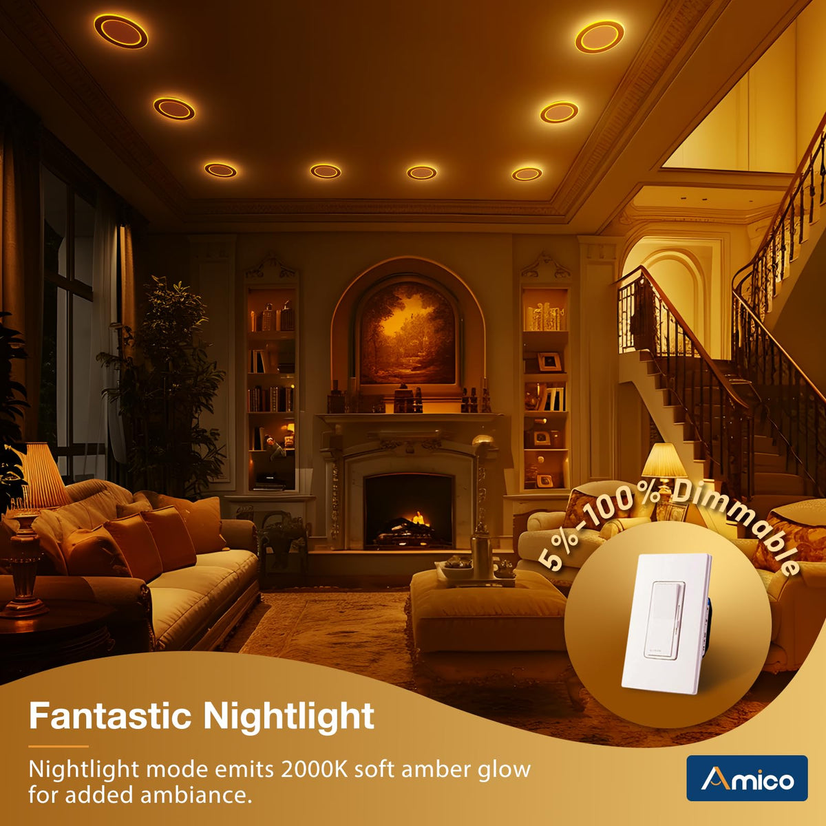 Amico ultra-thin wafer downlight blends cleanly into ceilings