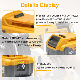 AMICROSS 20V battery used with a circular saw for prolonged use.