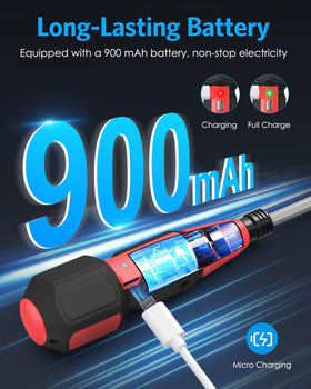 AMIR lightweight 160 g design fits easily in hand for portable use.