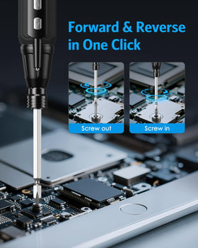 AMIR electric screwdriver weighs 160 g for easy handling.