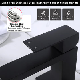 Pop up drain and overflow included with AmirLans AML-1141-BK faucet