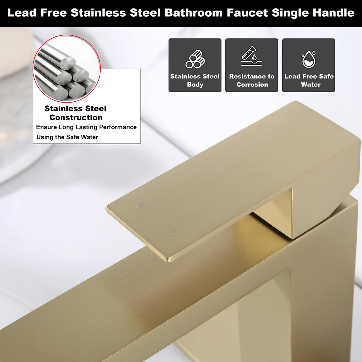 AmirLans deck plate for 3-hole sinks ensures seamless fit.