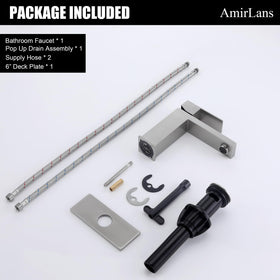Modern AmirLans faucet setup enhances bathroom style and durability.