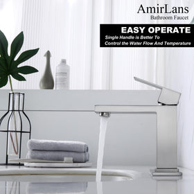 AmirLans faucet spout height and reach for comfortable sink use.