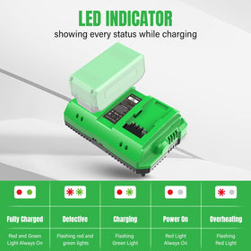 Amitself LED charging status indicator shows real-time charge progress