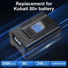Amityke 80V replacement battery for KB680-06 offering reliable power for yard tools.