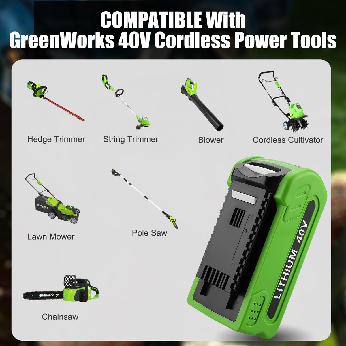 Amityke greenworks Gen 2 compatibility label on packaging