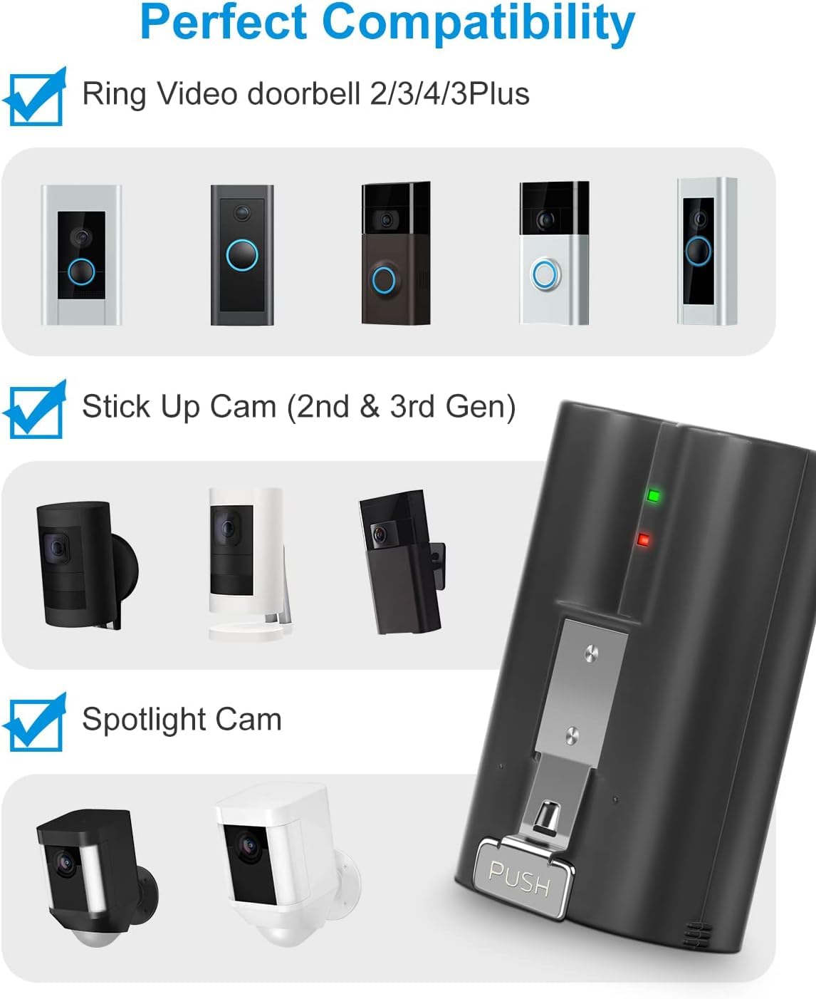 Amityke peephole cam battery 2-pack ensures steady power for entry monitoring.