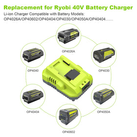 Amityke Rapid Charging OP401 charges Ryobi 40V batteries quickly for ongoing projects.