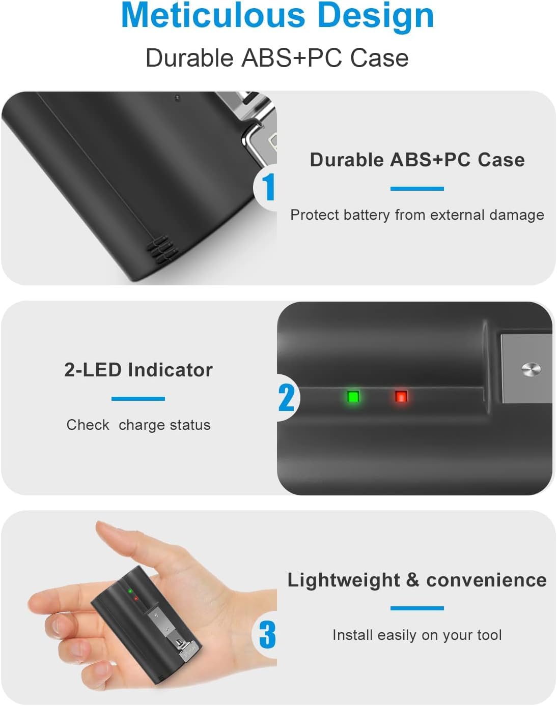 Amityke ring camera 2-3-4 battery 2-pack fits multiple Ring devices.