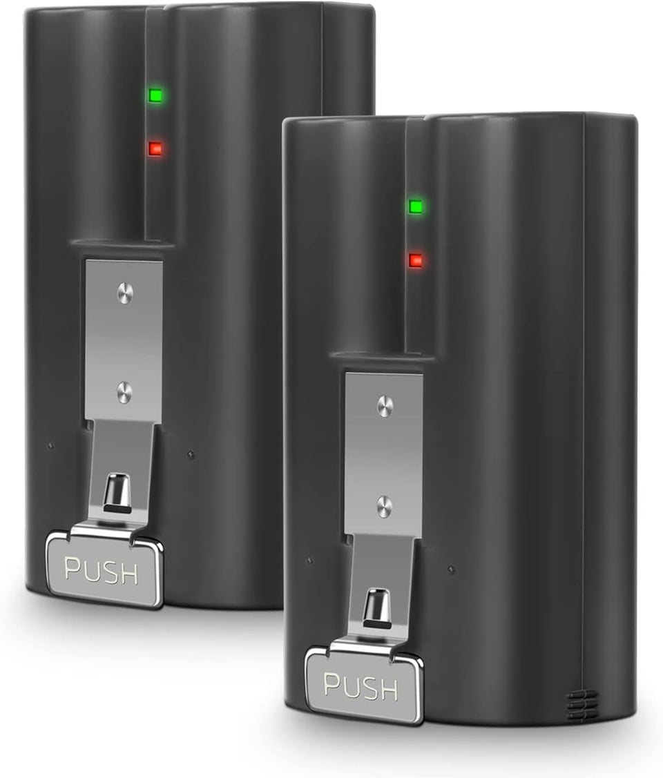 Amityke Ring doorbell battery 2-pack powering uninterrupted doorbell operation.