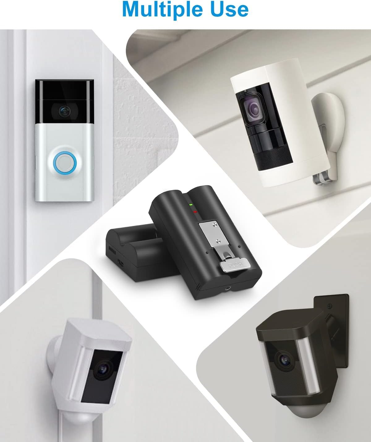 Amityke ring video doorbell battery 2-pack supports quick swaps on site.