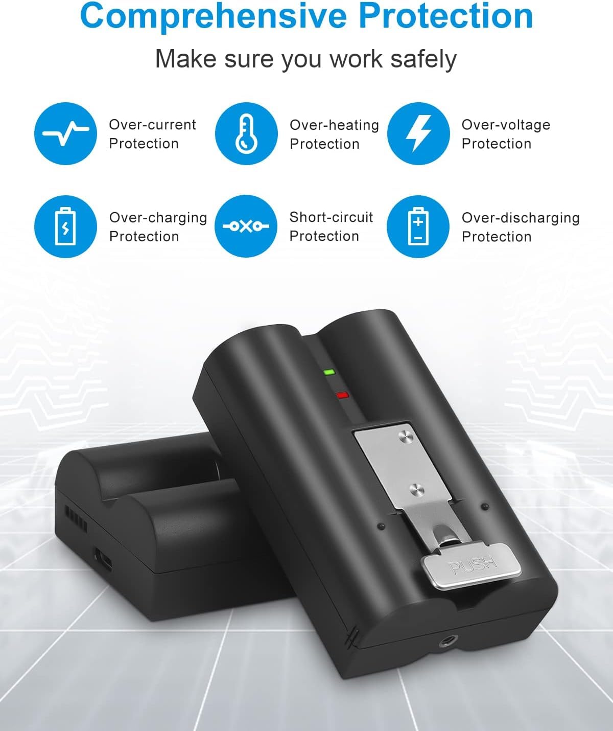 Amityke spotlight cam battery 2-pack delivers dependable energy for night security.