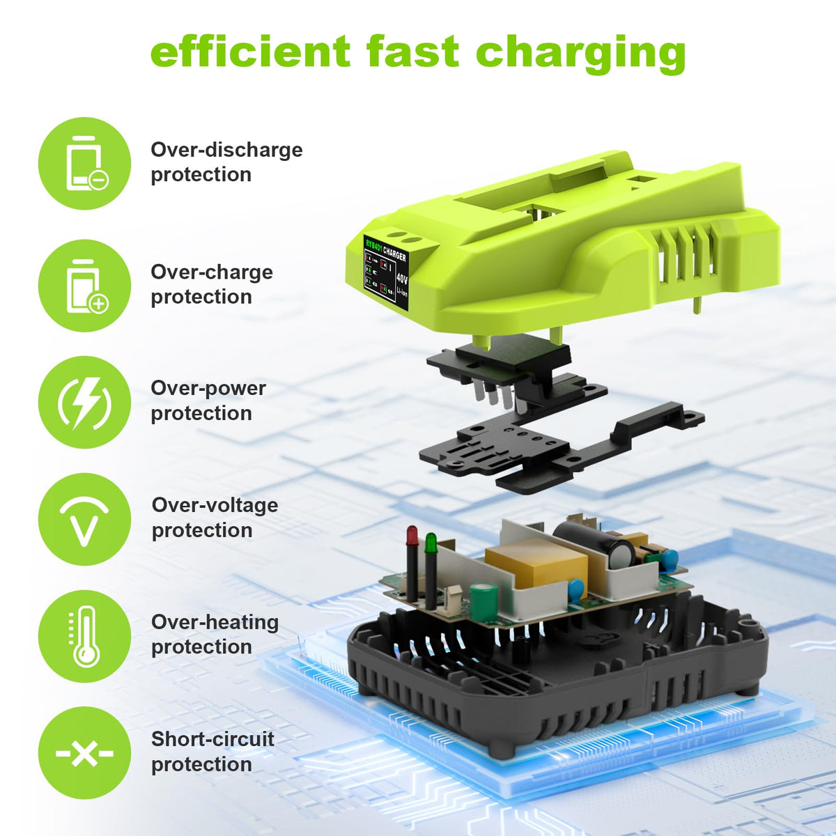 Amityke wall mount charger for compact storage on site