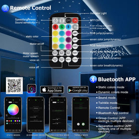 AMKI headliner app and remote control for color and mode options