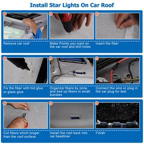 AMKI car interior star kit creates subtle ceiling glow