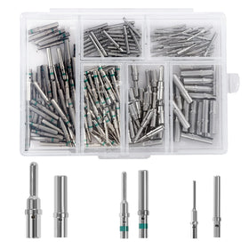 Amliber 200pcs solid pin connector kit for Deutsch connectors, durable and versatile wiring solution.