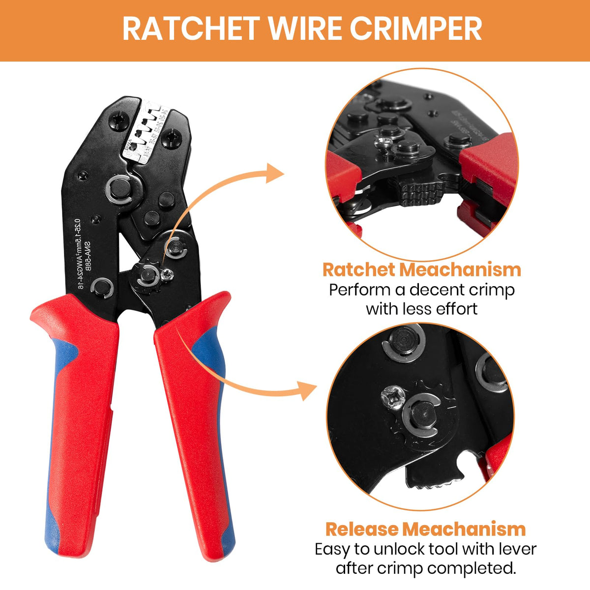Amliber ratchet tool ergonomic handle close-up for comfortable grip during long sessions