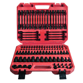 AMM 107PCS socket set in a sturdy case for quick garage maintenance.