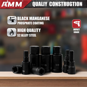 AMM high‑impact storage case keeps sockets organized and portable.