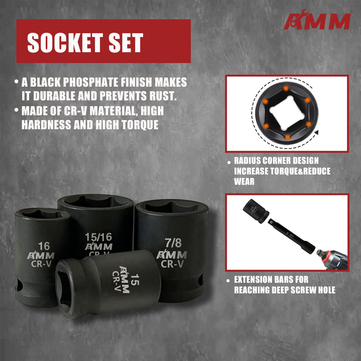 AMM 72-tooth ratchet handle for smooth precision turning