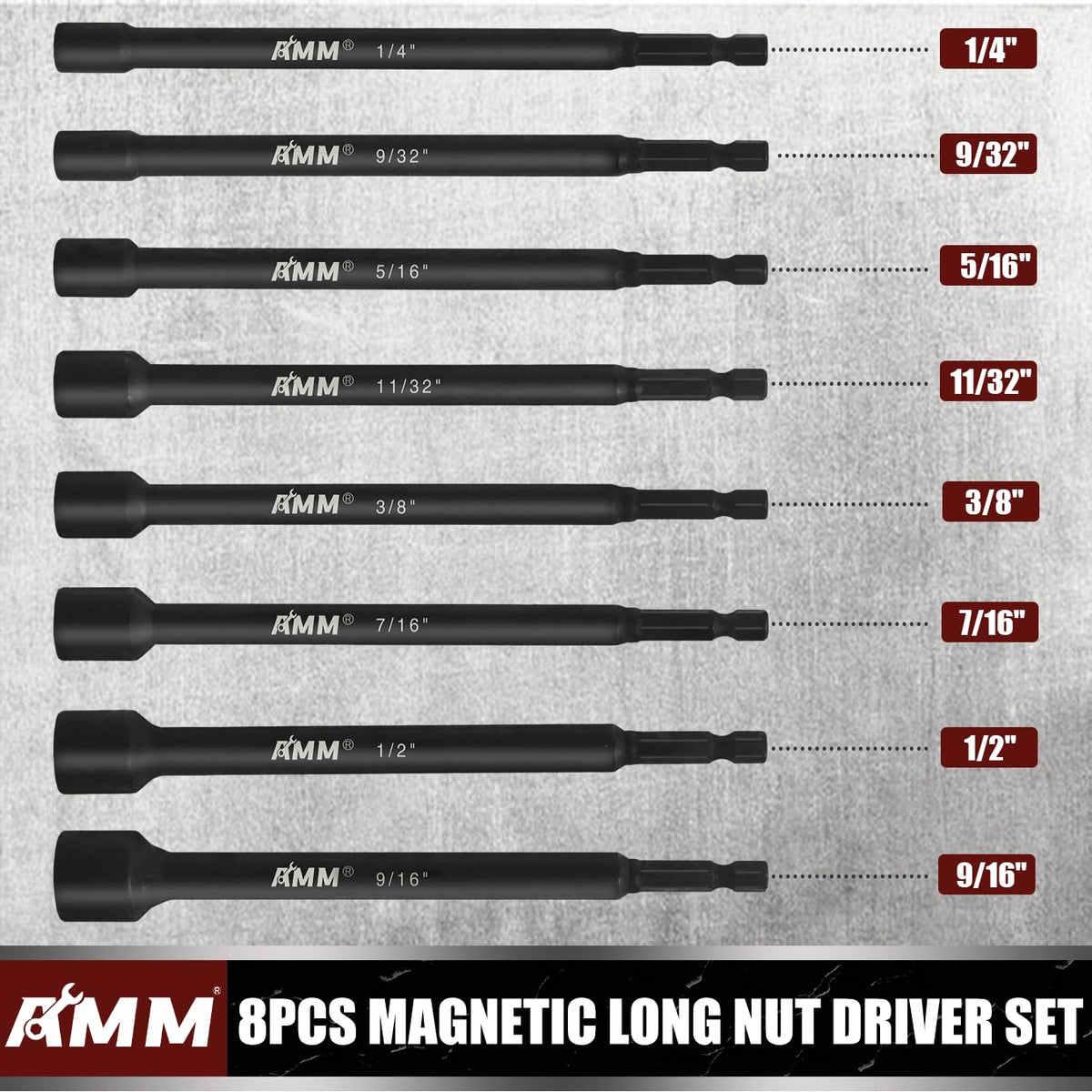 AMM 6-inch long drivers reach tight spaces with ease