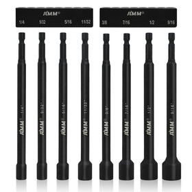 AMM 8-piece SAE magnetic nut driver set front view for versatile repairs