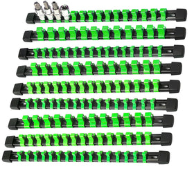 AMM 9-piece socket organizer rail full setup keeps sockets tidy and accessible.