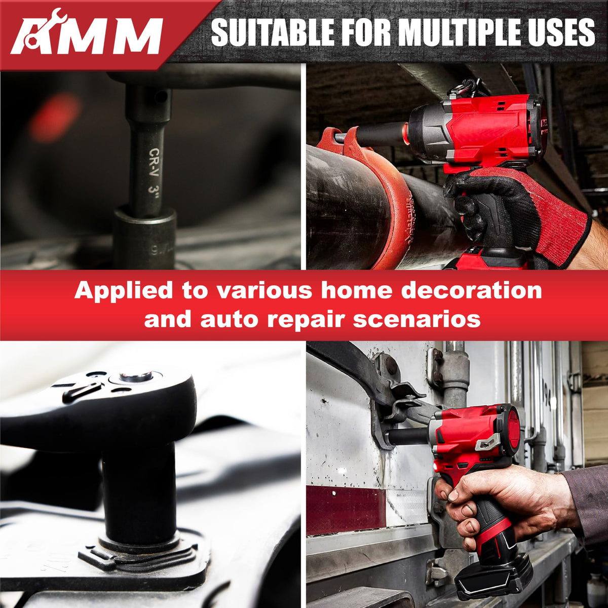 AMM adaptor set 4pc simplifies tool compatibility and upgrades