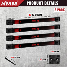 AMM wall-mounted magnetic strip with screws for quick, secure installation.