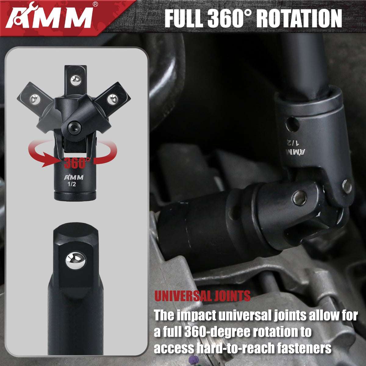 AMM impact extension bar 3/8 inch drive 10 inch length