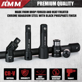 AMM impact extension bar 3/8 inch drive 3 inch length