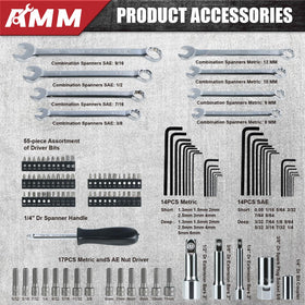 AMM Mechanics Tool Set 3/8 drive sockets for mid-range jobs.