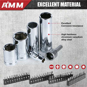 AMM Hex keys for metric and SAE fasteners in tight spaces.
