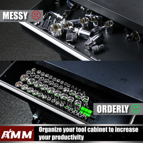 AMM removable end cap design close-up enables easy size customization.