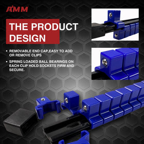 AMM removable end cap design on socket rail enables easy customization