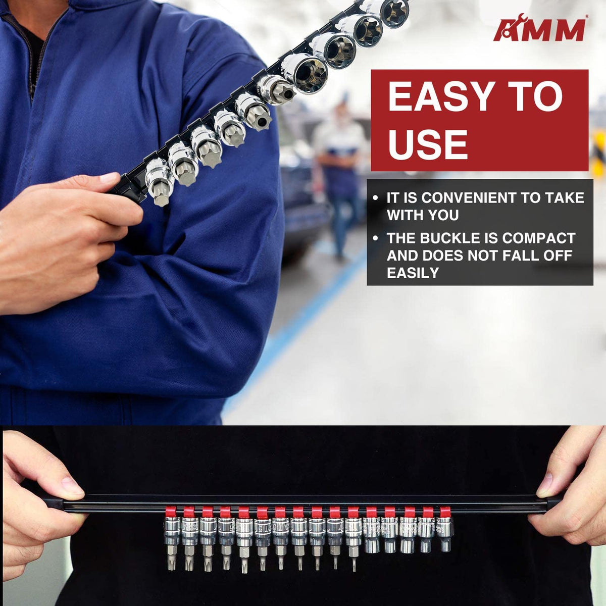 AMM wall-mount socket rail ready for workshop setup