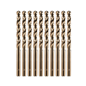 Amoolo 1/4 inch cobalt drill bits in front view showing precision and kit versatility